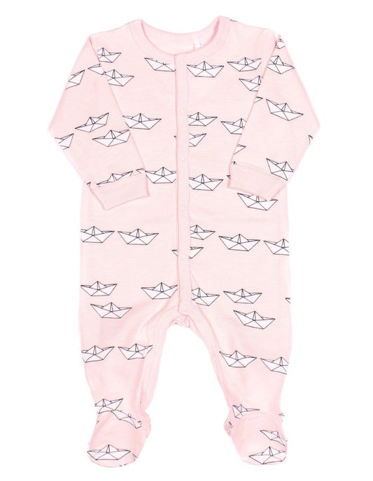 Coccoli Paper Boats Baby Girl Footie