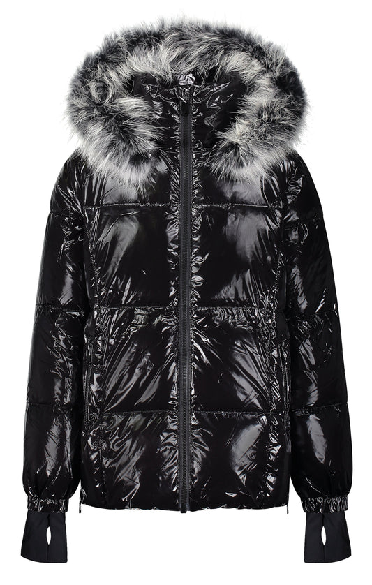 Scotch Bonnet Tween Princess Seam Jacket with Natural Fur