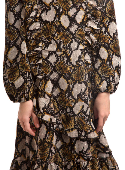 Paisley Snakeskin Dress
