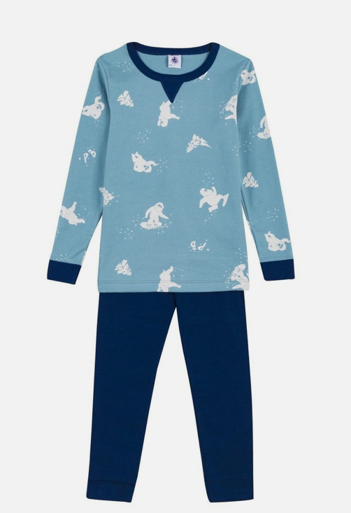 Petit Bateau Linero Boy's Yeti Print Pajamas