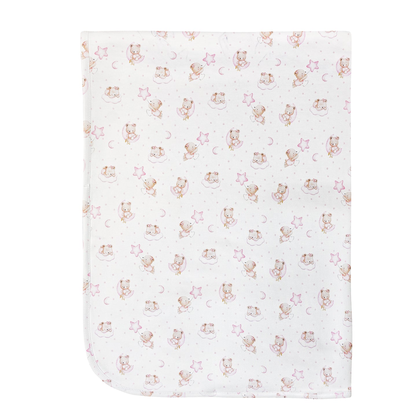 Baby Club Chic Sleep Tight Bear Blanket (Pink and Blue Colors Available)
