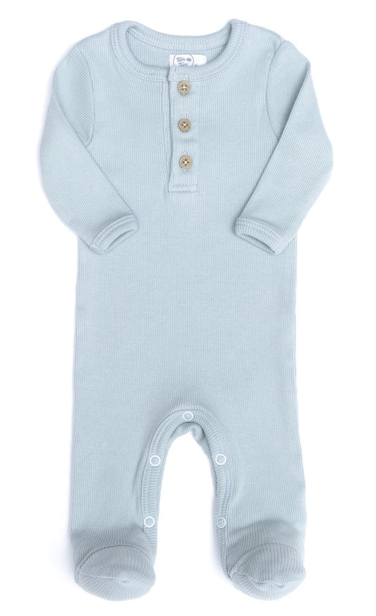 Tun Tun  Baby Ribbed Henley Footie