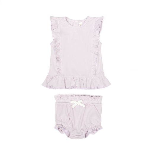 Tun Tun Baby Ribbed Top & Ruffle Bloomer 2Pc Set