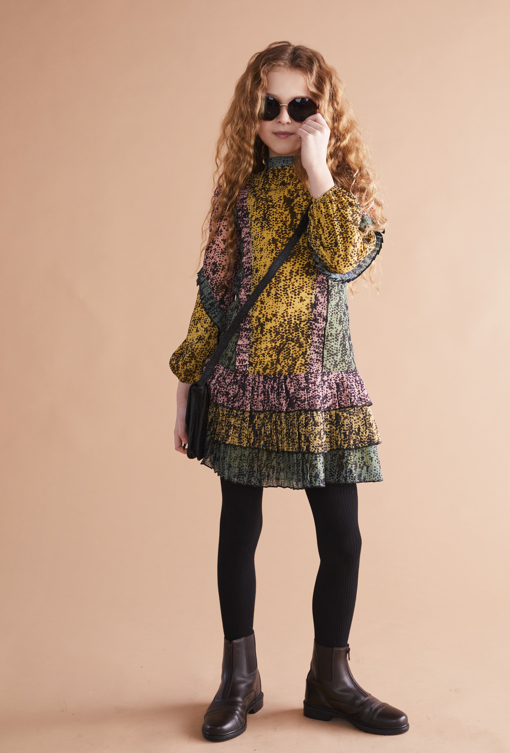 Porter Snake Print Lower Tiered Dress