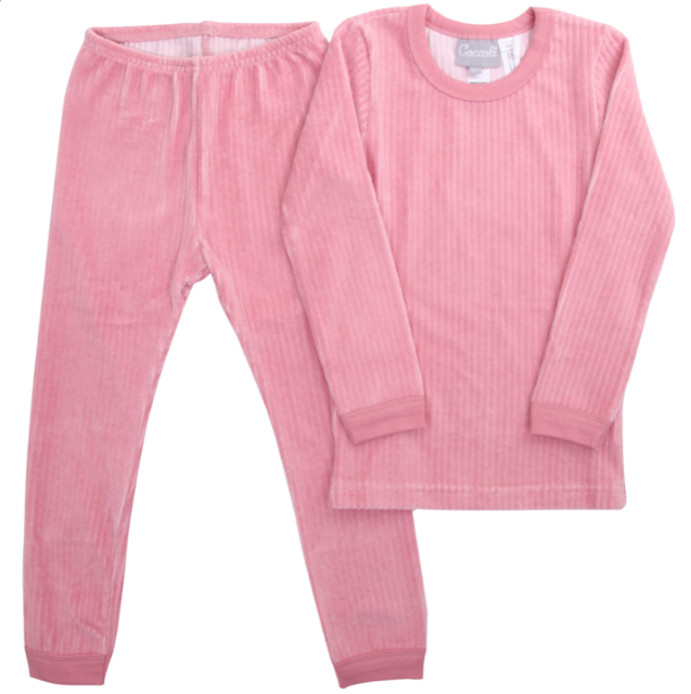 Coccoli Velour Corded Playwear Pajama Set