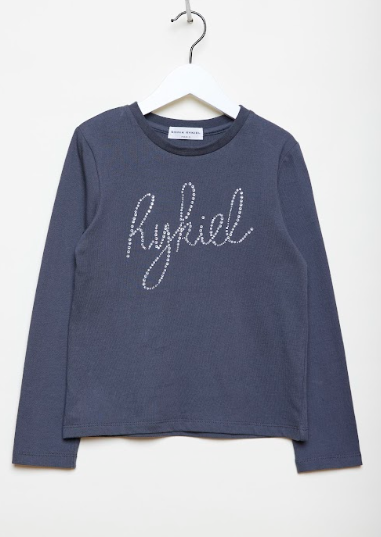 Sonia Rykiel Shine LS Tee Shirt w/ Cursive Logo