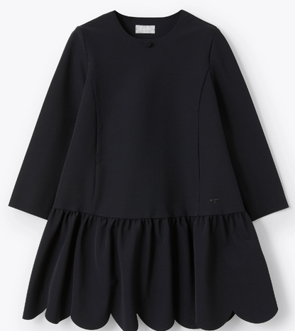 Il Gufo Scalloped Collar Dress