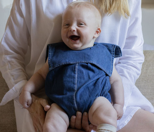 One + In the Family Aiden Denim Romper