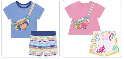 Little Marc Jacobs Fanny Pack Tee Shirt & Shorts 2Pc Outfit