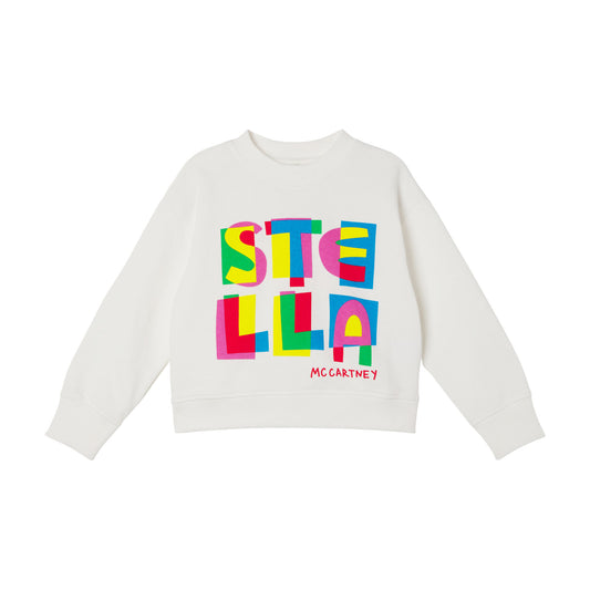 Stella McCartney Sweatshirt w/ Multicolor Stella Print