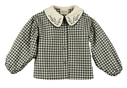 Popelin Gingham Blouse