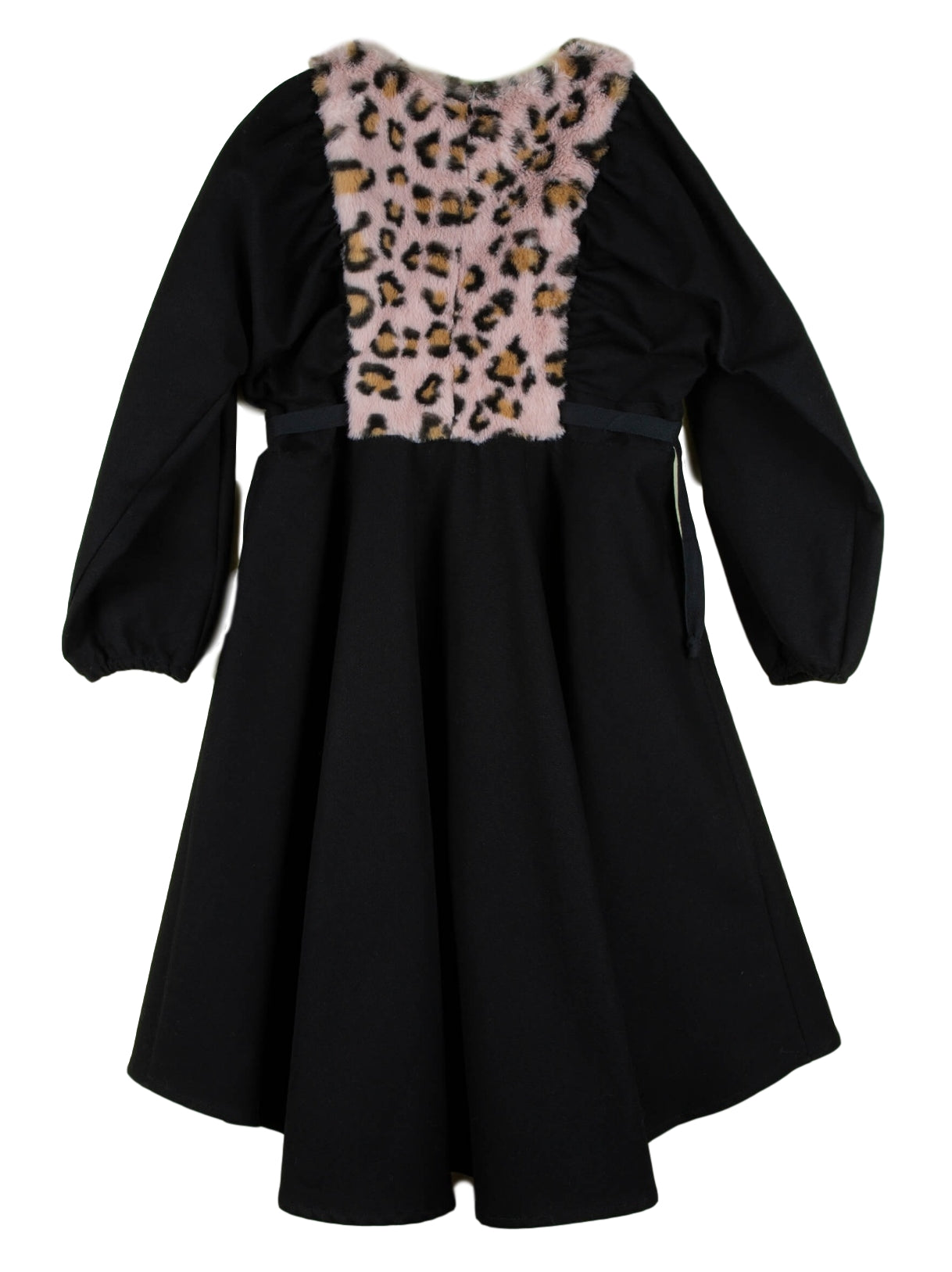 Popelin Leopard Cape Dress