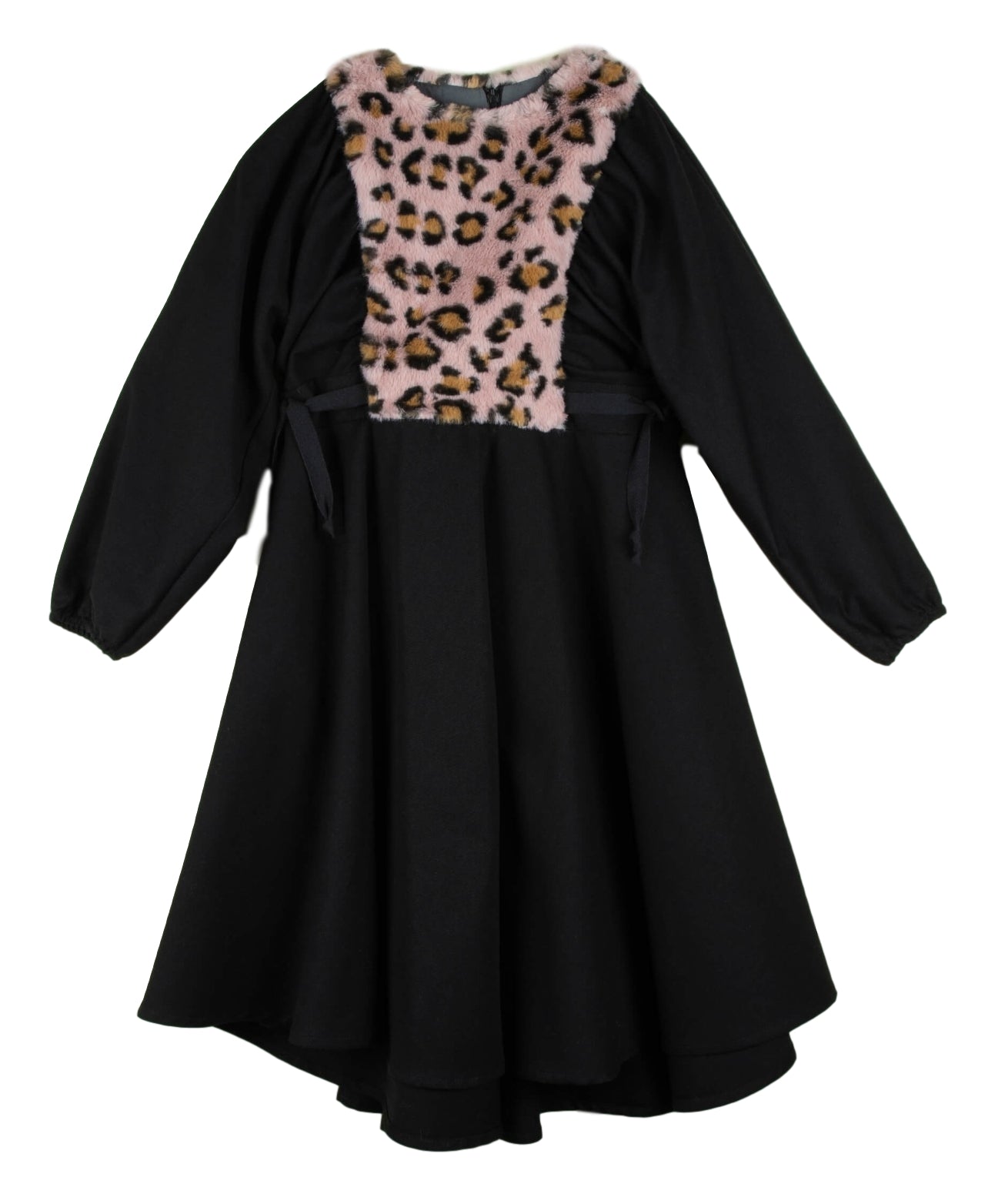 Popelin Leopard Cape Dress