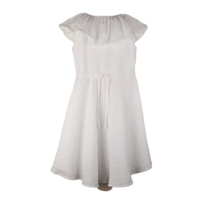 Popelin Girls Embroidered Collar Dress