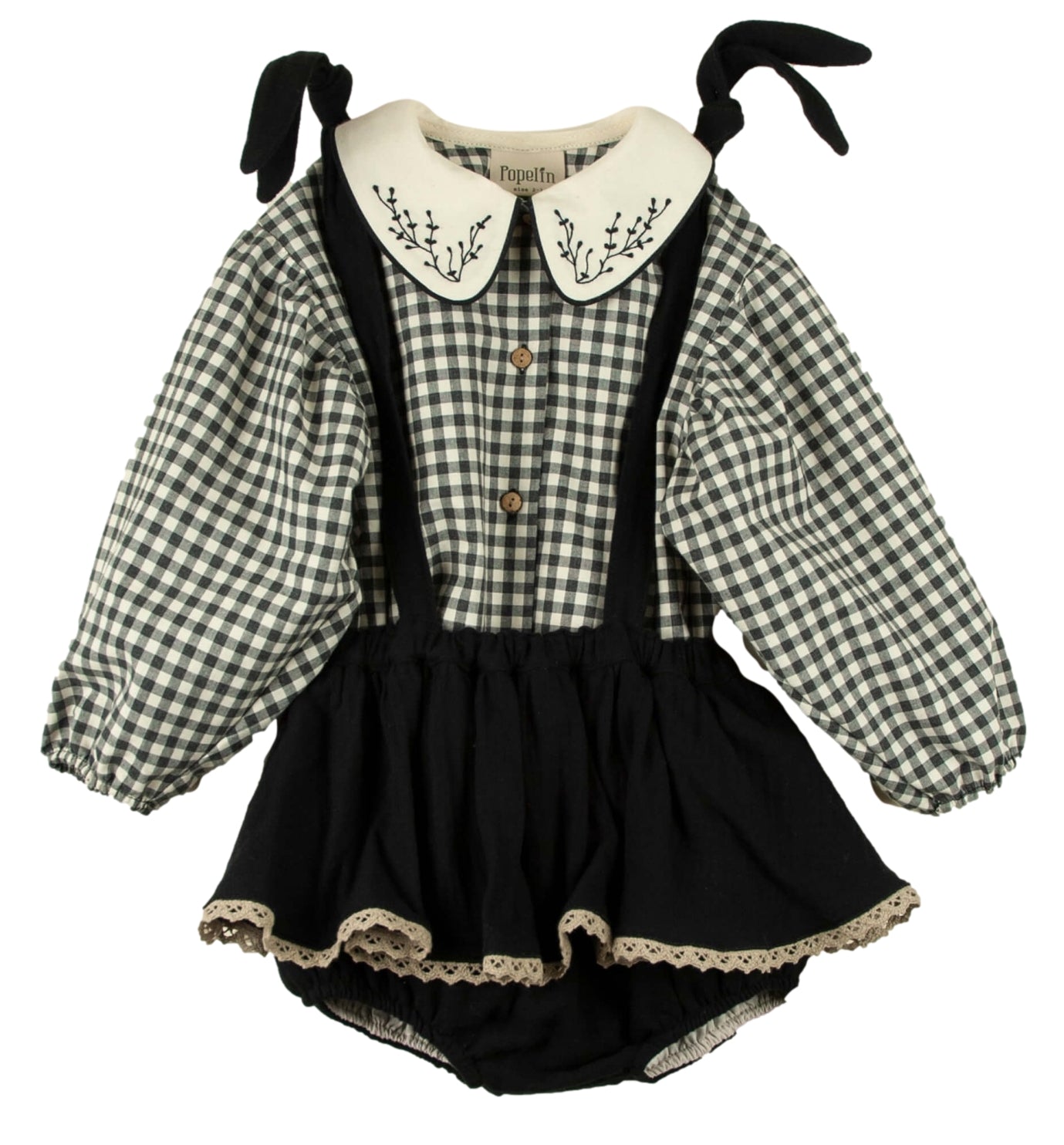 Popelin Baby Romper and Blouse Set
