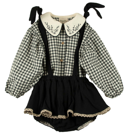 Popelin Baby Romper and Blouse Set