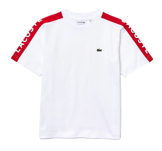 Lacoste Crew Neck Shoulder Logo T-Shirt