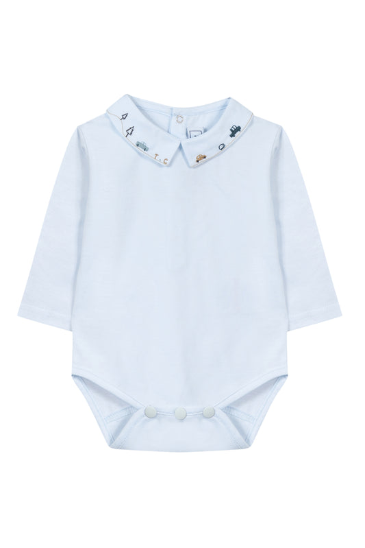 Tartine et Chocolat Car Stitch Polo Onesie