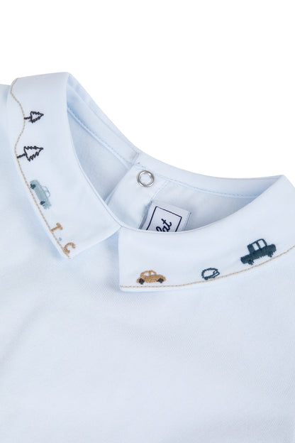 Tartine et Chocolat Car Stitch Polo Onesie