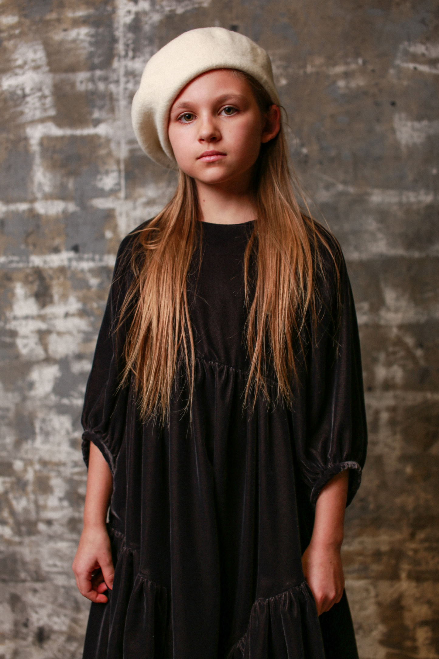 Unlabel Tia Velvet Side Pleat Dress