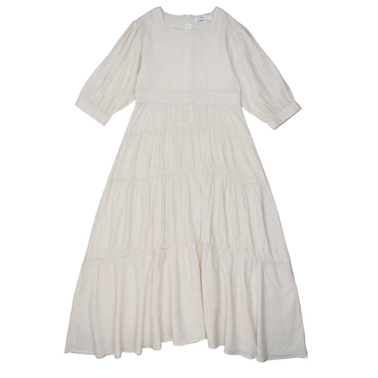Coco Blanc Flowy Linen Dress