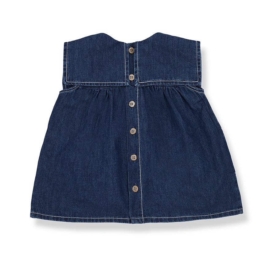 One + In the Family Violet Sleeveless Denim Dress