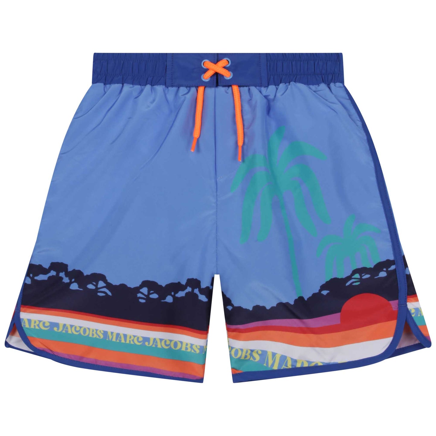 Little Marc Jacobs Swim Trunk w/ Tropical Beach Print