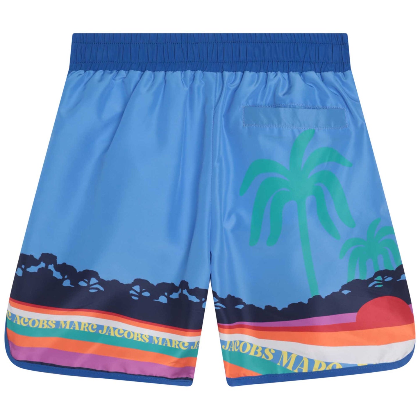 Little Marc Jacobs Swim Trunk w/ Tropical Beach Print