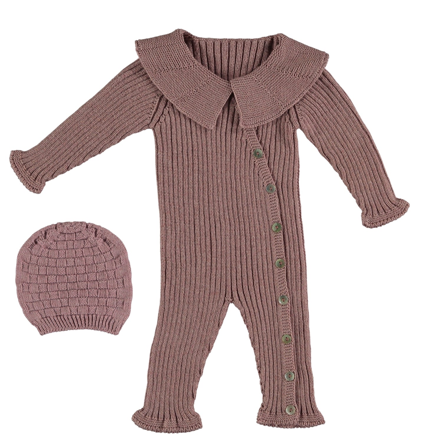 Violeta e Federico Baby Girl Romper and Beanie Set