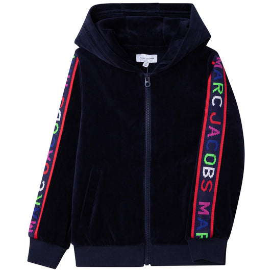 Little Marc Jacobs Velour Zip Hoodie