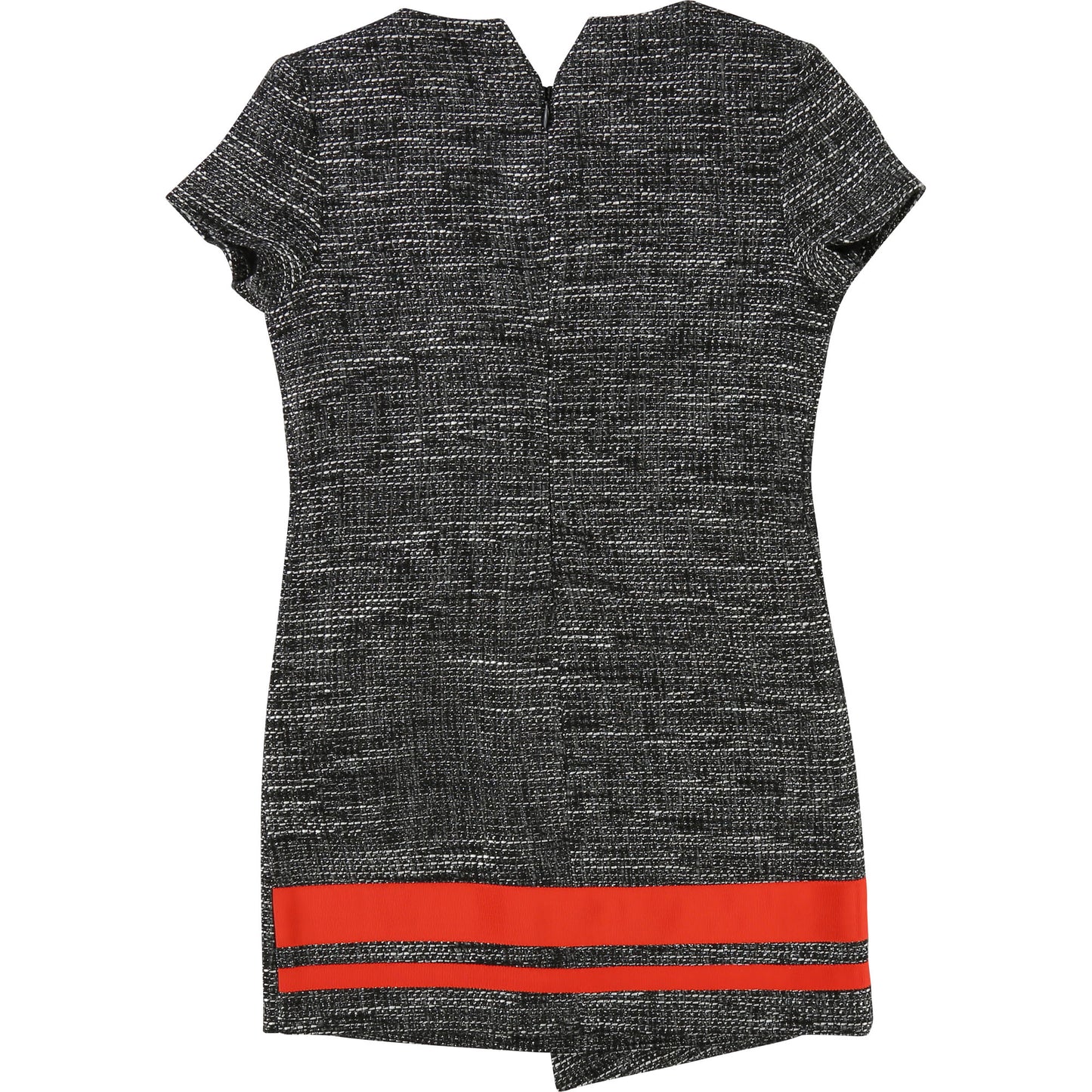 Lagerfeld Kids Z12095 Lurex Tweed Dress with Red Hem