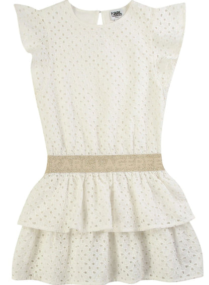 Karl Lagerfeld All Over Logo Waisted Dress