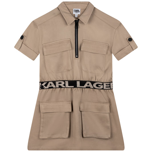 Karl Lagerfeld Safari Oversized Pockets Dress