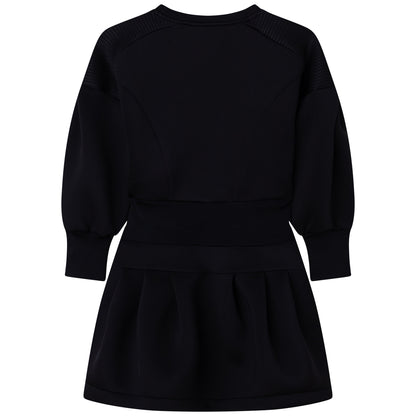 Karl Lagerfeld Neoprene Dress w Buckle Clip Belt