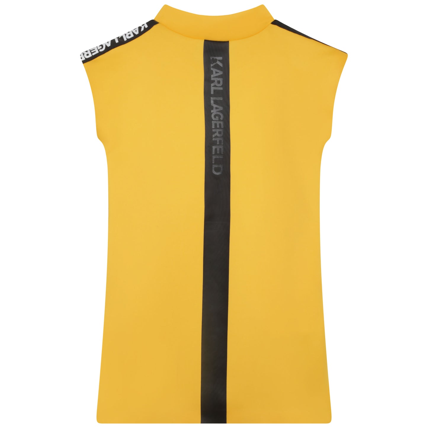 Karl Lagerfeld Girls SS Dress w/ Logo Tape on Shoulder + Side Zip