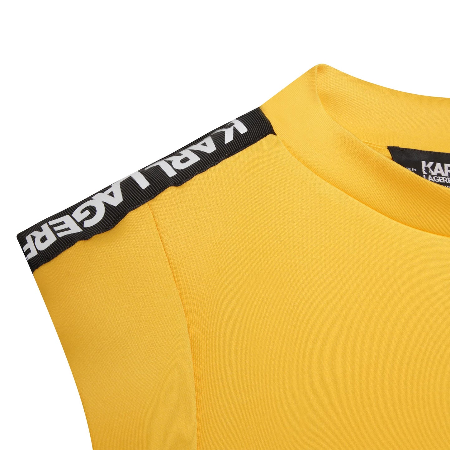 Karl Lagerfeld Girls SS Dress w/ Logo Tape on Shoulder + Side Zip