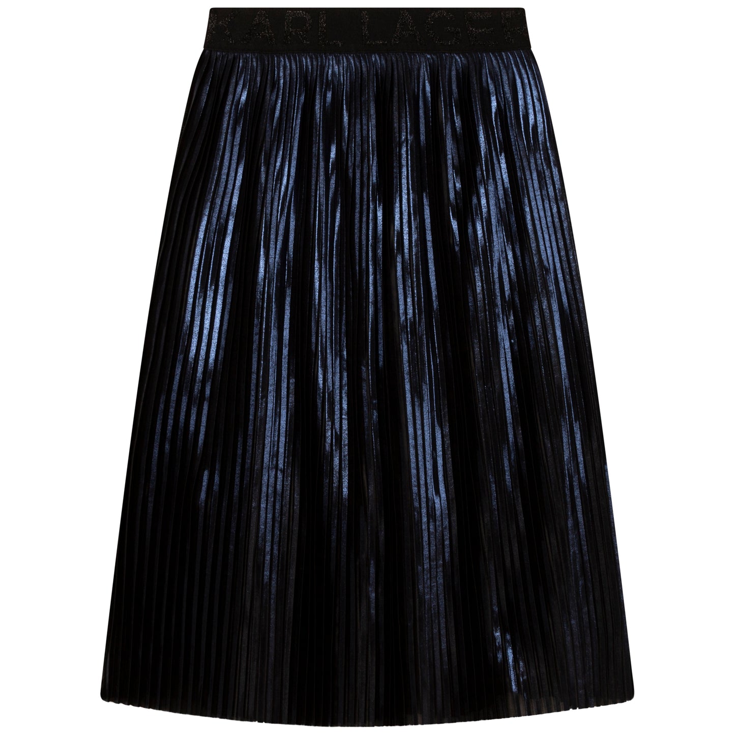 Karl Lagerfeld Metallic Midi Pleated Skirt