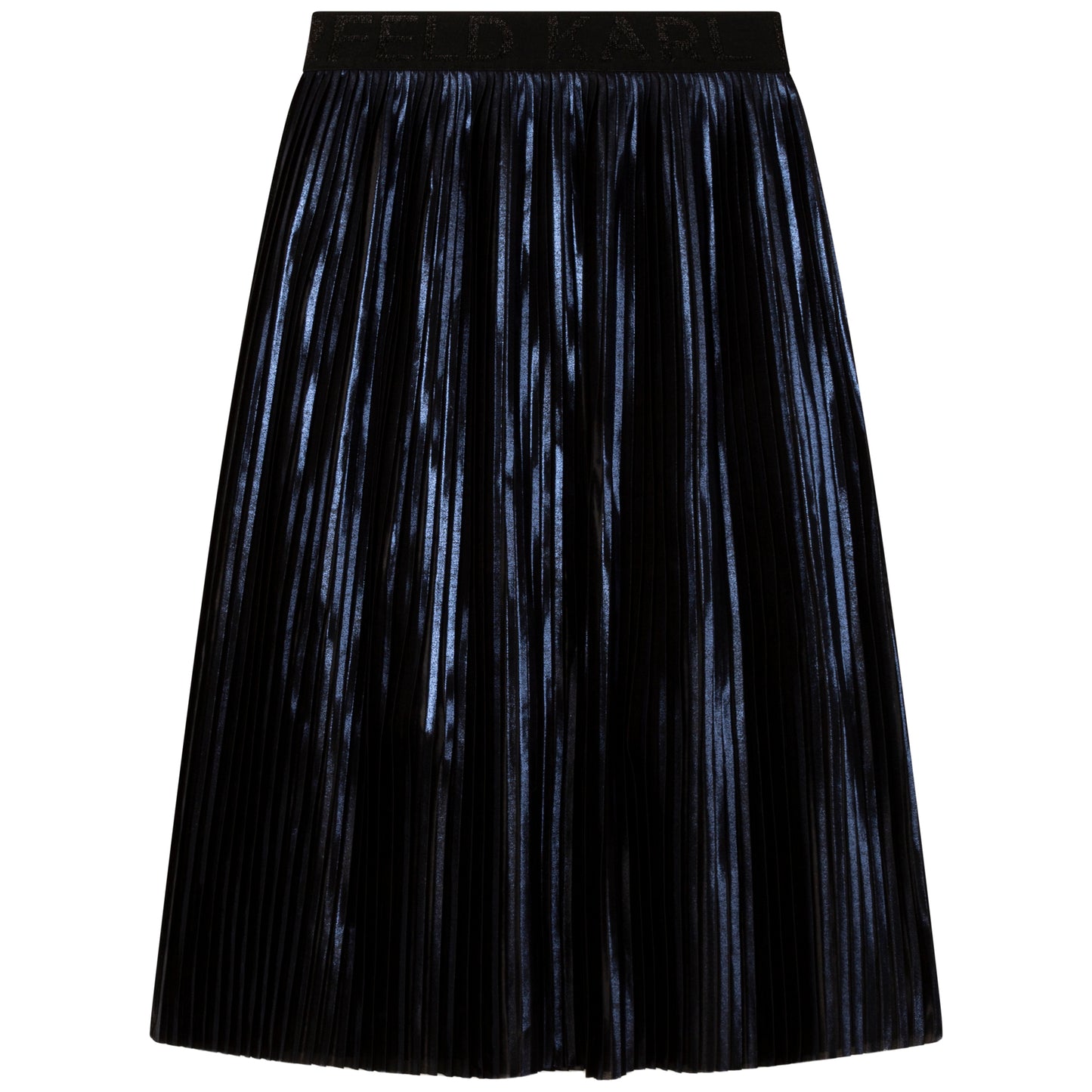 Karl Lagerfeld Metallic Midi Pleated Skirt