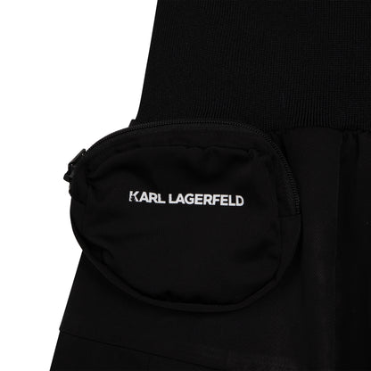 Karl Lagerfeld Pleated Neoprene Skirt w/ Removable Pocket