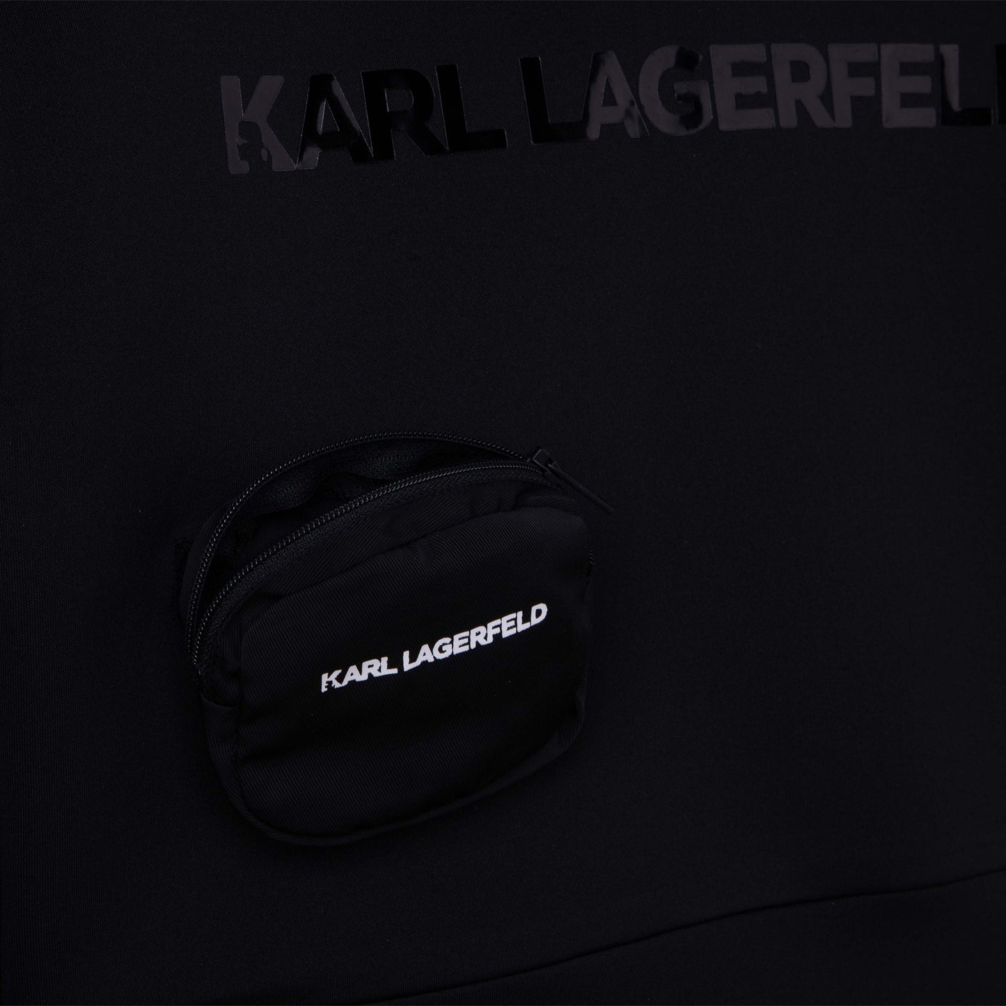 Karl Lagerfeld Neoprene Sweatshirt w Removable Zip Pocket