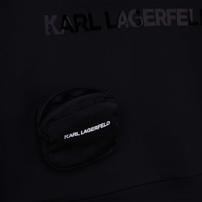 Karl Lagerfeld Neoprene Sweatshirt w Removable Zip Pocket