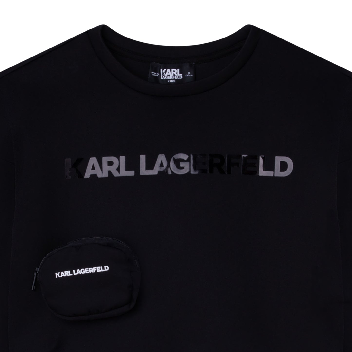 Karl Lagerfeld Neoprene Sweatshirt w Removable Zip Pocket