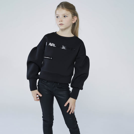Karl Lagerfeld Neoprene Sweatshirt w Removable Zip Pocket