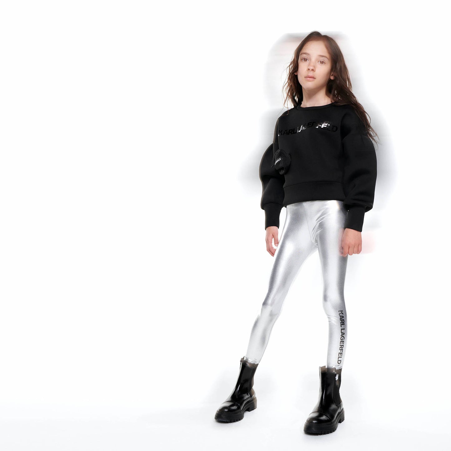 Karl Lagerfeld Neoprene Sweatshirt w Removable Zip Pocket