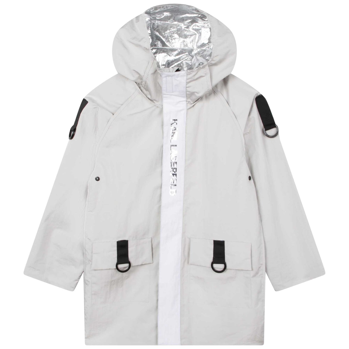 Karl Lagerfeld Girls Reversible Hooded Trench Coat