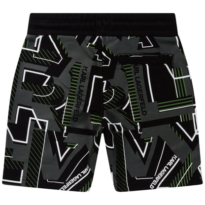 Karl Lagerfeld Boys Allover Logo Shorts