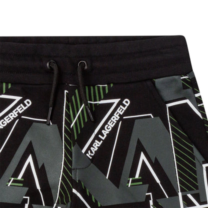 Karl Lagerfeld Boys Allover Logo Shorts