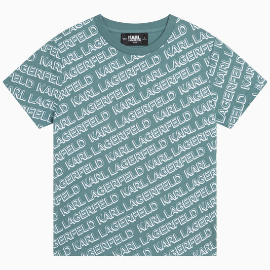 Karl Lagerfeld Boys SS All Over Print Logo T-shirt