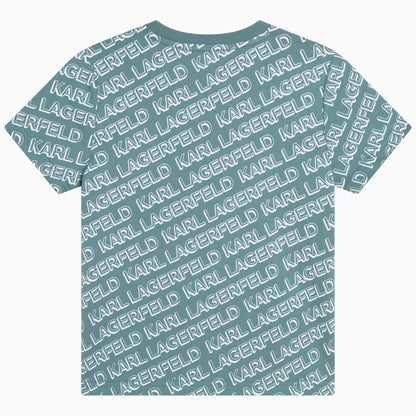 Karl Lagerfeld Boys SS All Over Print Logo T-shirt