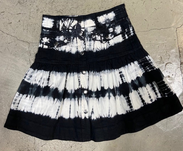 Steph Tie Dye Denim Skirt w/ Pockets